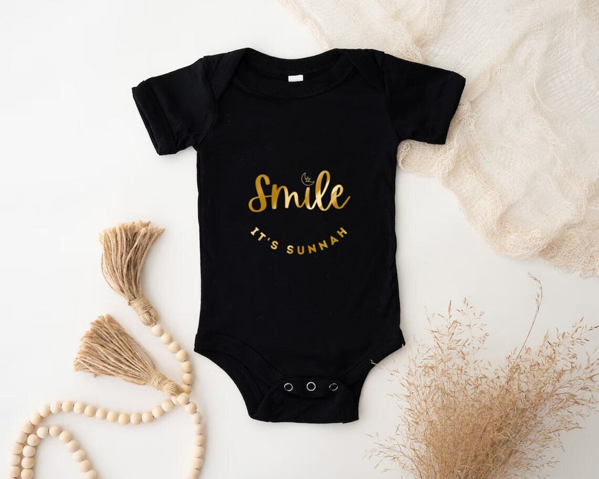 GOLD Smile It's Sunnah Onesie