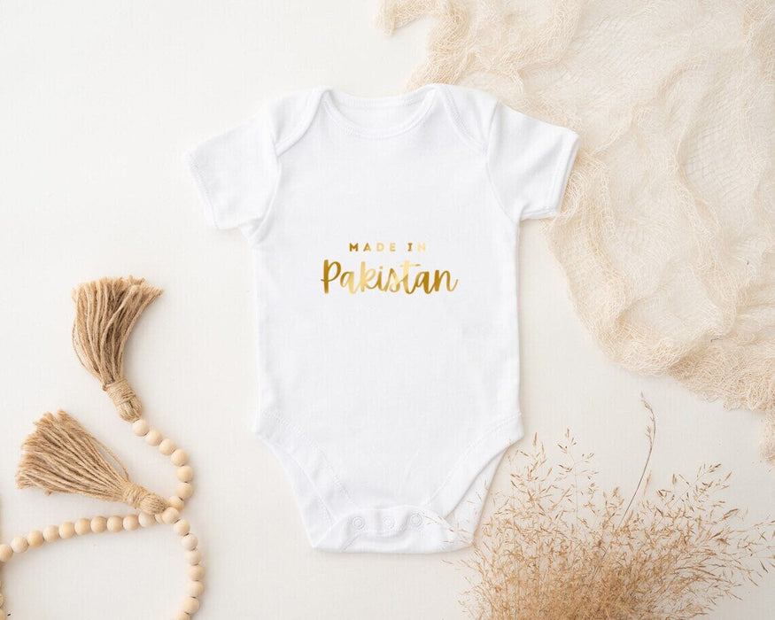 GOLD Personalized Made in [INSERT COUNTRY] Onesie