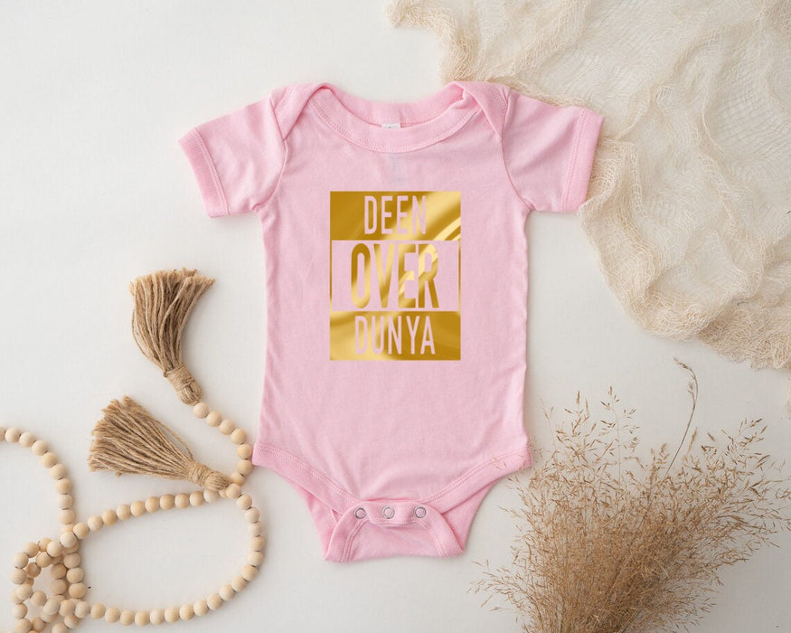 GOLD Deen Over Dunya Onesie