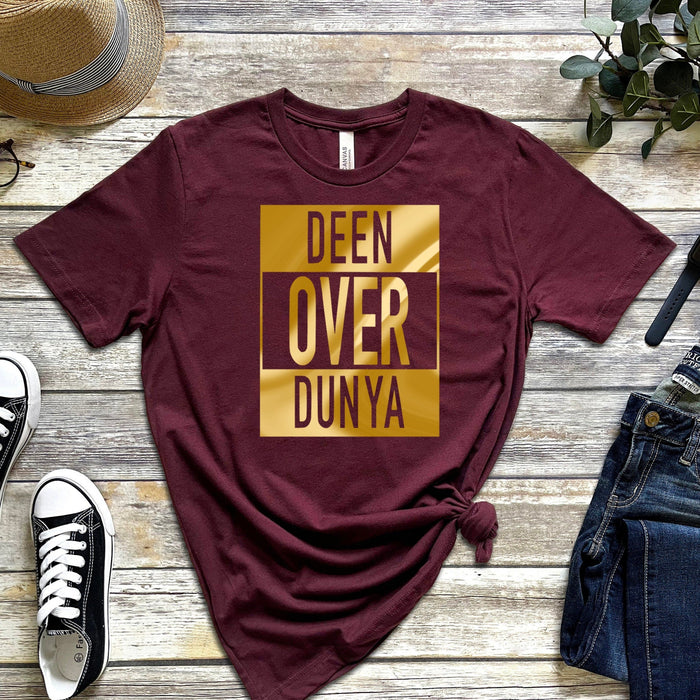 GOLD Deen Over Dunya T-Shirt