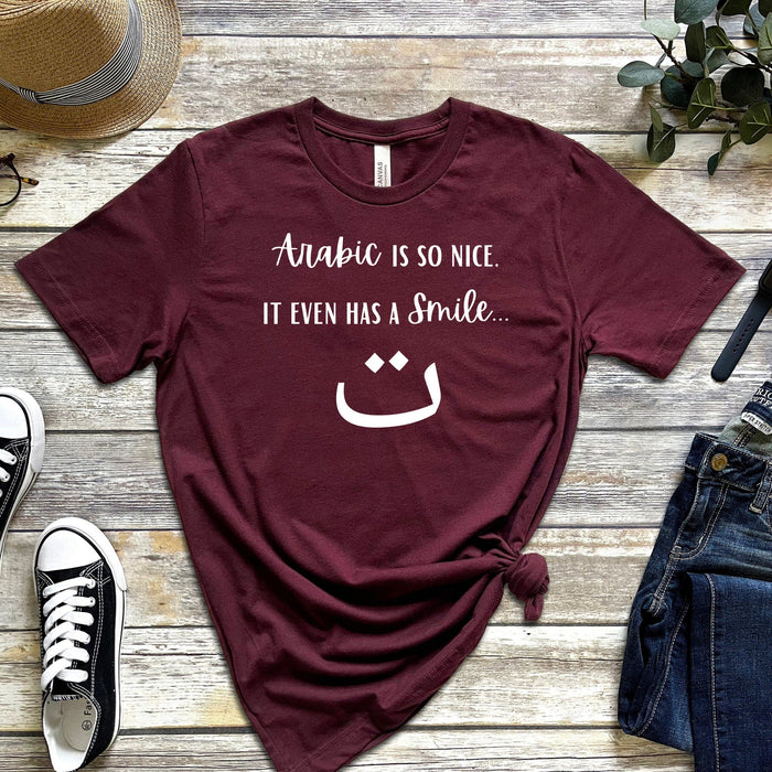 Arabic is So Nice It Even Has a Smile ت T-Shirt