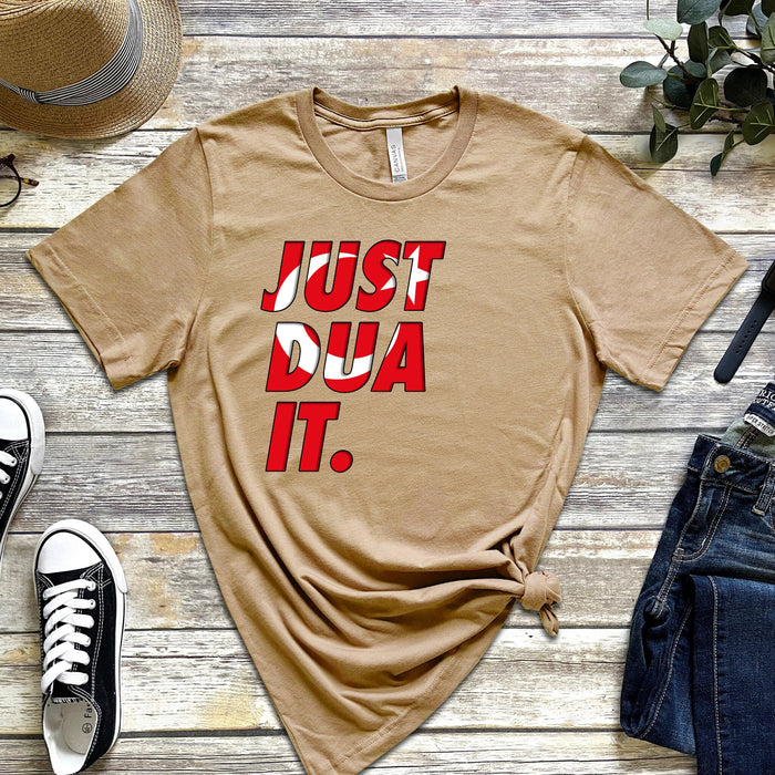 a t - shirt with the words just do it on it